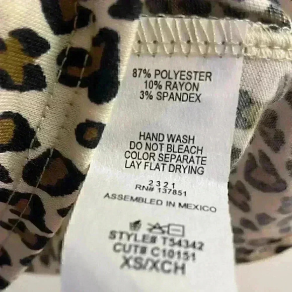 NWT GAZE Leopard Print Ruffle Hem, XS - Picture 5 of 5